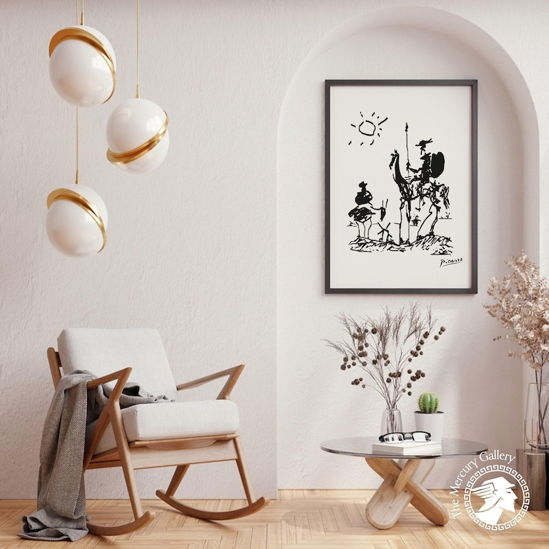 Pablo Picasso Premium Posters, Don Quixote 1955, Wall Art, Surrealism, Minimalist Poster, Ideal Gift, Vintage Art, Exhibition Poster image 1