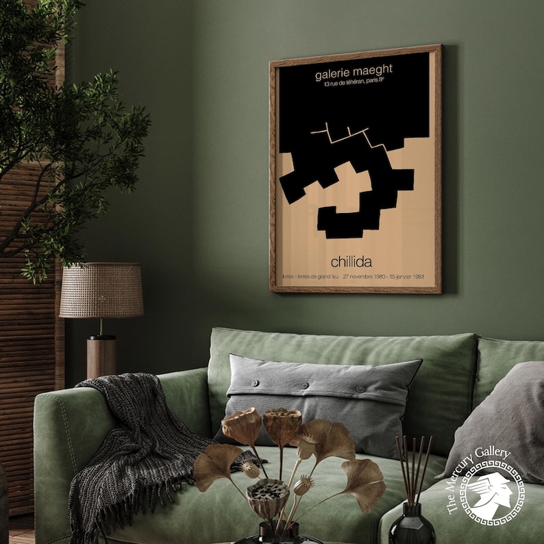 Chillida Galerie Maeght Exhibition Poster: Abstract Minimalist Art Print image 8