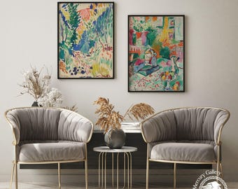 Henri Matisse Set of 2 Art Posters, Wall Art Decor, Multiple Sizes