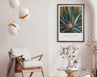 Georgia O'Keeffe Pineapple Bud Print, Trendy Art Poster