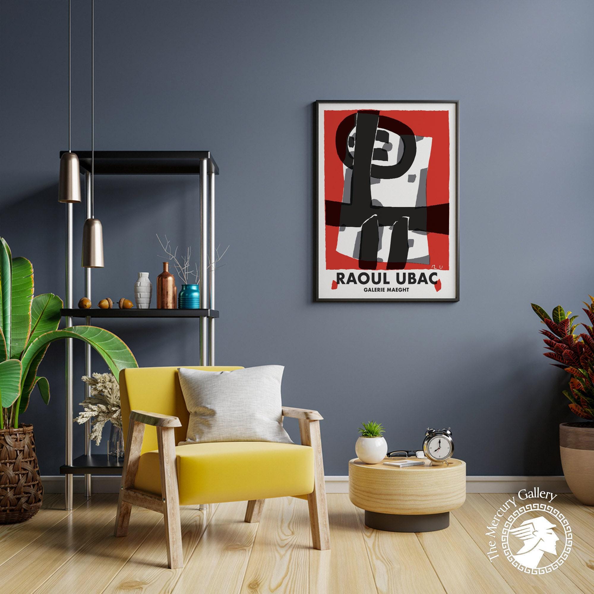 UBAC アートポスター GALERIE MAEGHT Gallery Maeght Exhibition Poster, Raoul Ubac Art Print, Vintage