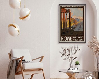 Rome reisposter, vintage Italiaanse kunst