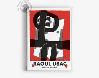 Gallery Maeght Exhibition Poster, Raoul Ubac Art Print, Vintage