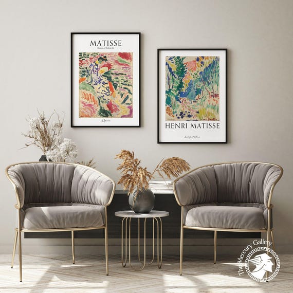 Henri Matisse Set of 2 Art Posters, Wall Art Decor, Multiple Sizes, High Quality Paper, Gallery Wall Set