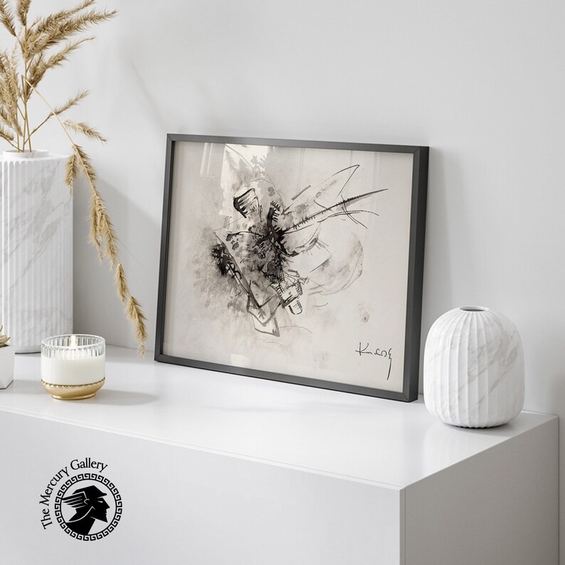 Kandinsky Poster Print, Untitled 916, Black and White Poster Print