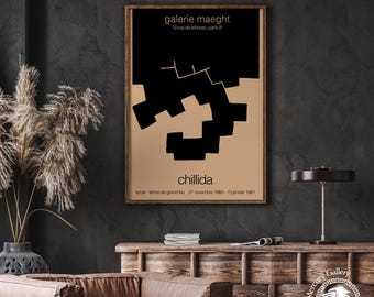 Chillida Galerie Maeght Exhibition Poster: Abstract Minimalist Art