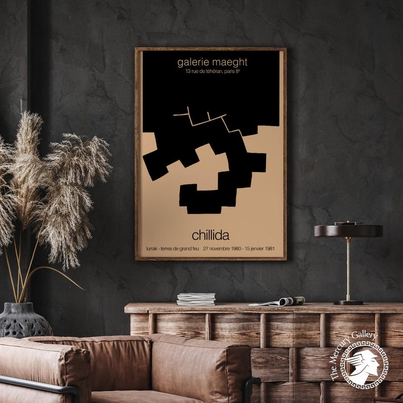 Chillida Galerie Maeght Exhibition Poster: Abstract Minimalist Art Print image 5