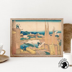 Hokusai Print, Japanese Posters, Japanese Decor, Japanese Ukyio-e style illustration, Vintage Japanese Art