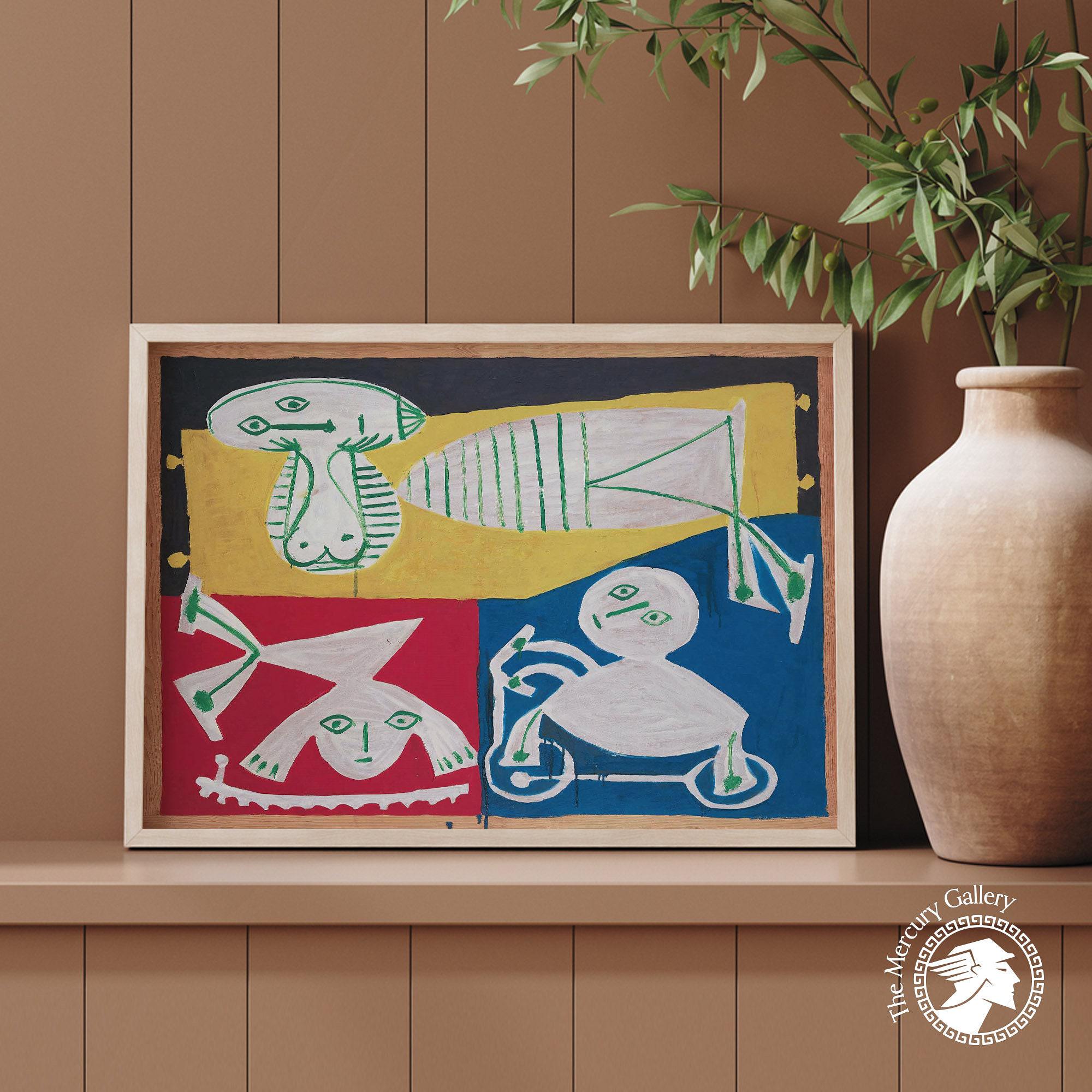 Picasso 飾り Buy Pablo Picasso, Jeux D'enfants Exhibition Poster, Fine Art