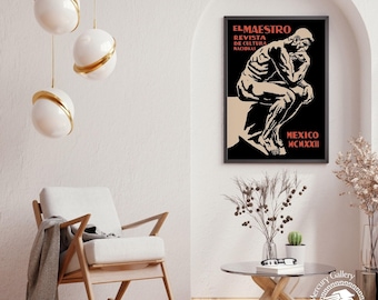 El Maestro, mexikanischer Kunstdruck, lateinamerikanisches Dekor