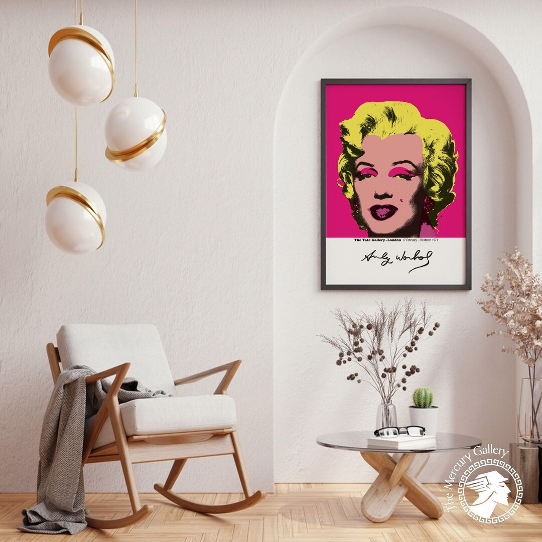 Marilyn Monroe Pop Art Print, Andy Warhol Exhibition Poster - Etsy