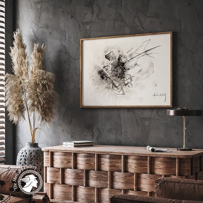 Kandinsky Poster Print, Untitled 916, Black and White Poster Print