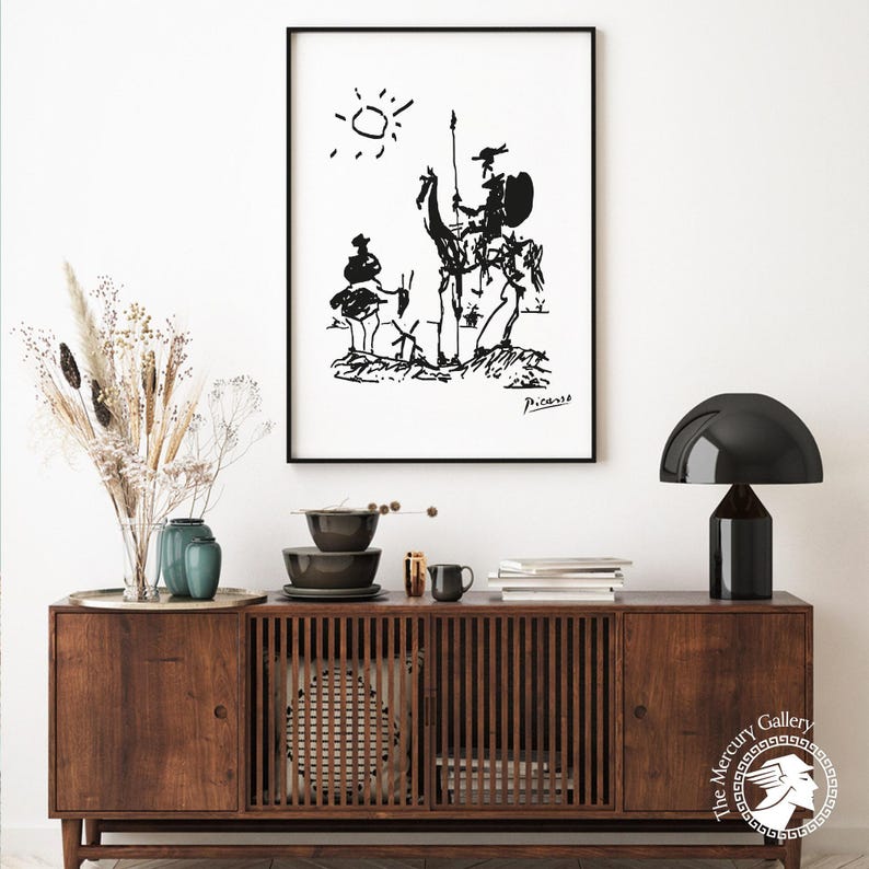 Pablo Picasso Premium Posters, Don Quixote 1955, Wall Art, Surrealism, Minimalist Poster, Ideal Gift, Vintage Art, Exhibition Poster image 2