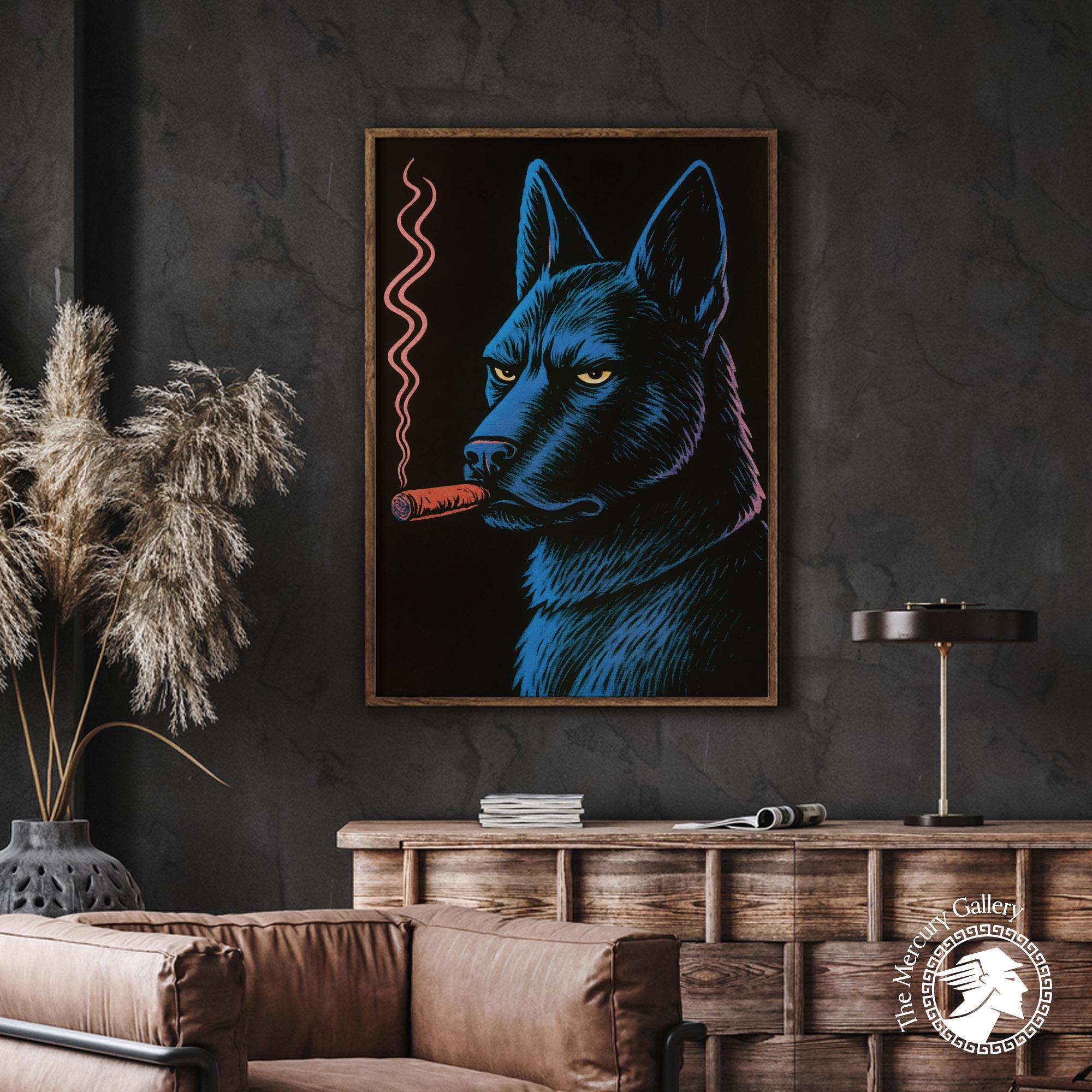 Cigar Dog Pop Art Print – Retro Animal Poster - Etsy