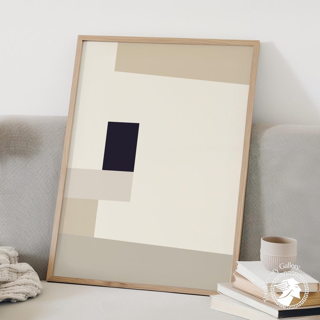 Minimalist Neutral Architecture Poster Modern Geometric Wall Art - Etsy