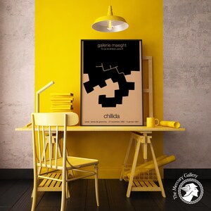 Chillida Galerie Maeght Exhibition Poster: Abstract Minimalist Art Print image 3