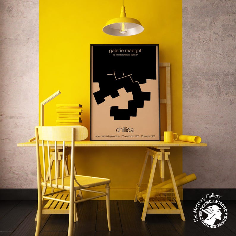 Chillida Galerie Maeght Exhibition Poster: Abstract Minimalist Art Print image 3