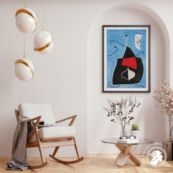 Affiche de l'exposition Joan Miro, Galerie Berggruen Paris, oeuvre d'art murale