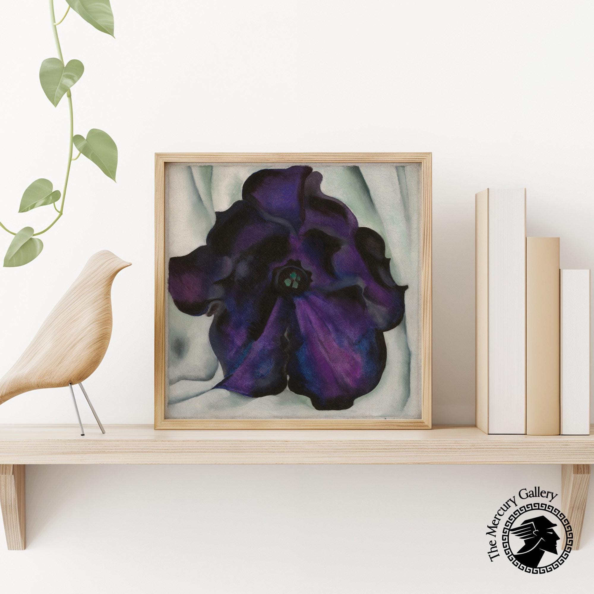 Georgia O'keeffe Purple Petunia Art Print: Vintage Floral Close-up