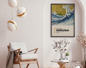 Japanese Art Print, The Great Wave, Katsushika Hokusai, Vintage Art Reproduction