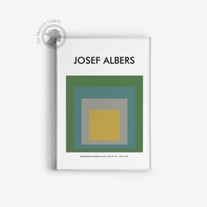 Albers Wall Art, Homage to the Square Series, Aesthetic Poster, Geometric Art, Abstract Poster, Minimalistic Art, Wall Art, Ideal Gift image 5