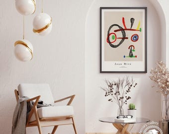 Joan Miro 'Femmes 1965' Exhibition Poster, Art Gallery Wall Decor