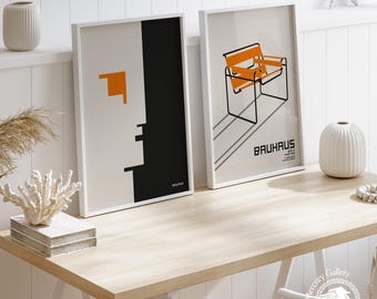Bauhaus Art Print Set: Retro Exhibition Posters, Gallery Wall Decor