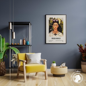 Frida Kahlo Self-Portrait Art Print, Feminist Artwork, Vintage Gallery Wall Art image 9