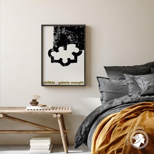 Chillida Galerie Maeght Poster: Abstrakter Schwarz & Weiß Kunstdruck Bild 4