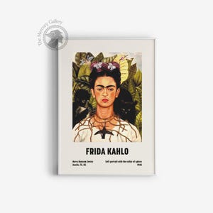 Frida Kahlo Self-Portrait Art Print, Feminist Artwork, Vintage Gallery Wall Art image 5