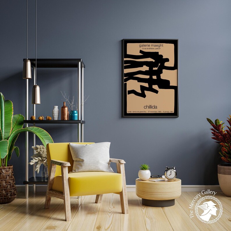 Chillida - Galerie Maeght Exhibition Poster: Abstract Modern Art Print image 6