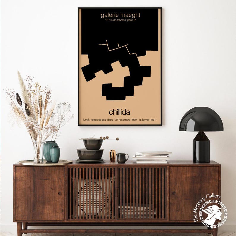 Chillida Galerie Maeght Exhibition Poster: Abstract Minimalist Art Print image 2