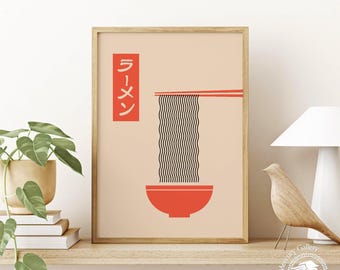 Taguchi Tomoki Poster, Japanese Vintage Art, Red Print, Japanese