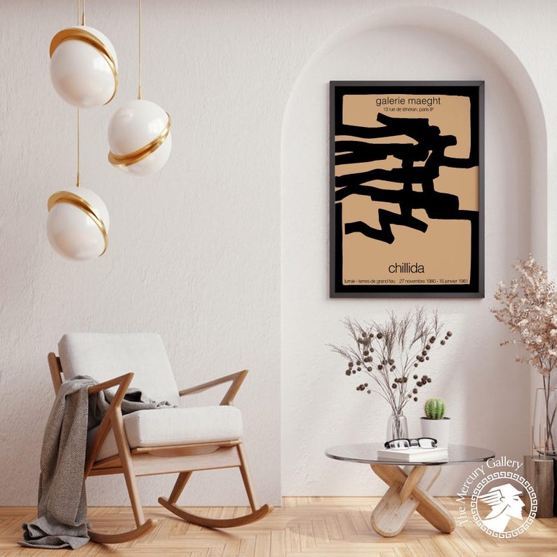 Chillida - Galerie Maeght Exhibition Poster: Abstract Modern Art Print image 7