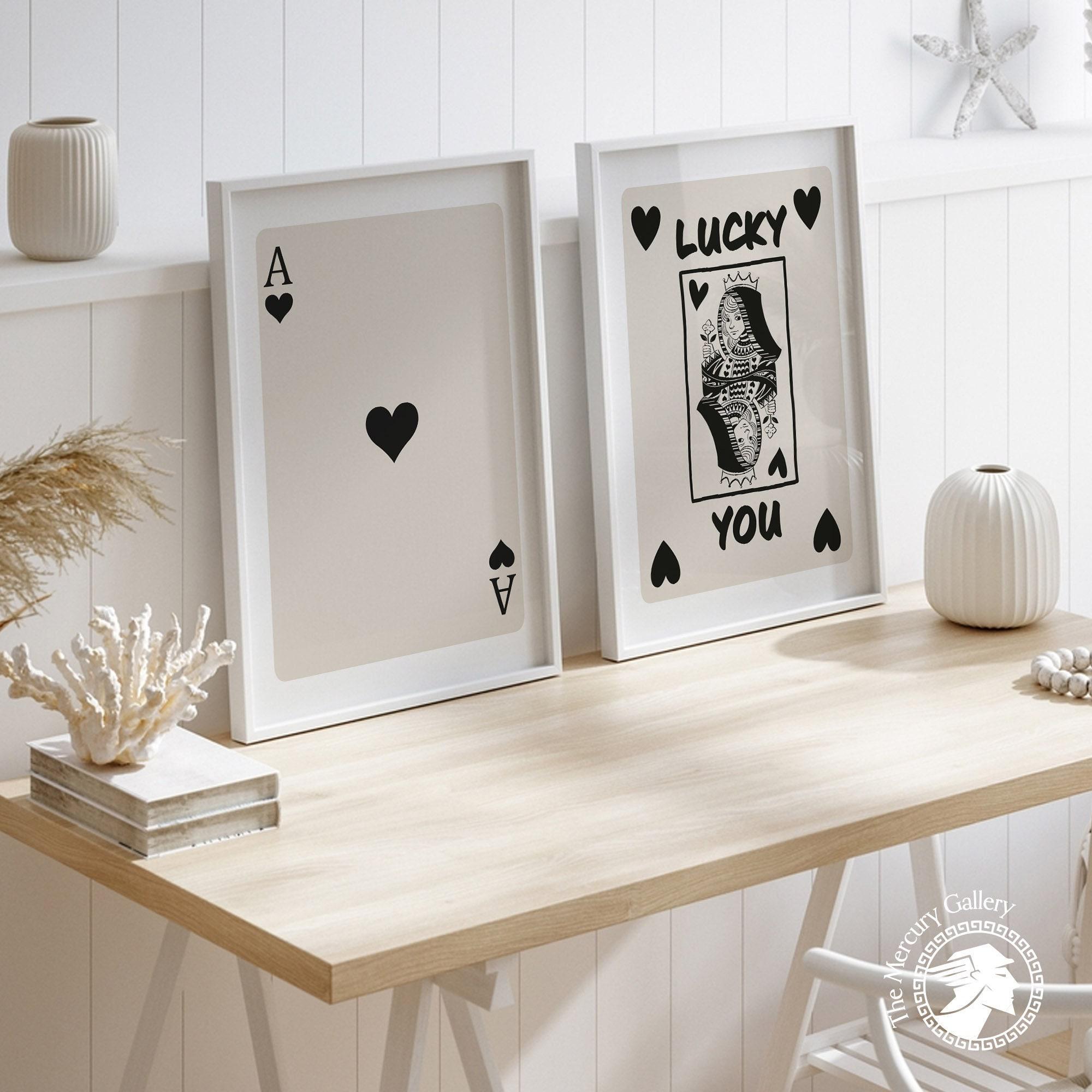 Ace Card Print Set, Retro Trendy Wall Art - Etsy