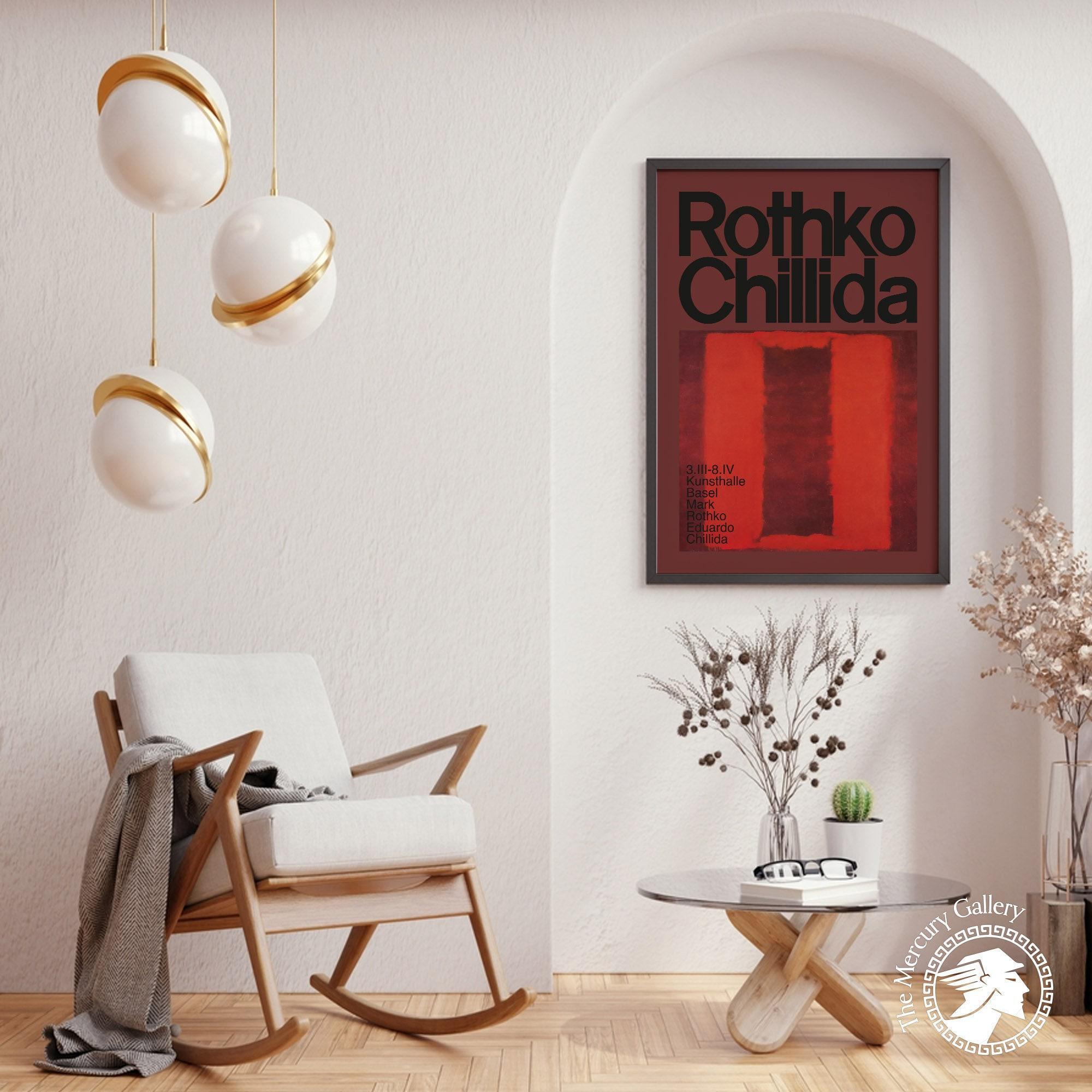 Rothko Chillida 1962 Exhibition Poster, Mid-century Modern Art