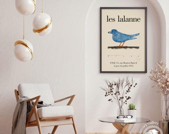 Lalanne Bird Exhibition Poster, Paris CNAC 1975, Mid-Century Modern Wall Art