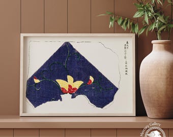 Japanese Floral Art Print, Vintage Oriental Decor by Taguchi Tomoki