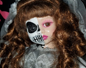 Tainted Love. Creepy Cute Little Skeleton Bride. OOAK.