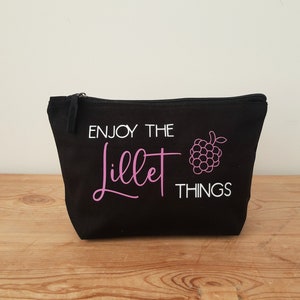 Kosmetiktasche enjoy the Lillet things, Tasche Lillet, Kulturbeutel mit Lillet Spruch