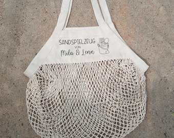 Sand toy bag, sand toy bag personalized, mesh bag, mesh bag, mesh sand toy bag, playground bag for children