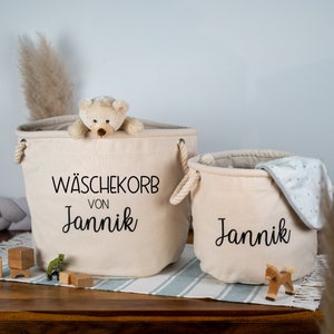 Personalisierter Aufbewahrungskorb für Wäsche, Personalisierte Kinderzimmerdeko, Aufbewahrung für Wäsche Kinderzimmer, Wäschekorb mit Name