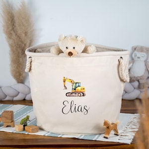 Personalisierter Aufbewahrungskorb für Spielsachen, Personalisierte Kinderzimmerdeko, Aufbewahrung für Spielzeug, Spielzeugkorb mit Name