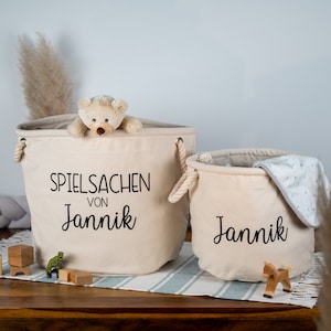 Personalisierter Aufbewahrungskorb für Spielsachen, Personalisierte Kinderzimmerdeko, Aufbewahrung für Spielzeug, Spielzeugkorb mit Name
