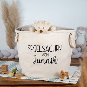 Personalisierter Aufbewahrungskorb für Spielsachen, Personalisierte Kinderzimmerdeko, Aufbewahrung für Spielzeug, Spielzeugkorb mit Name