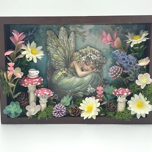 Fairycore Wall Art Mixed Media Shadow Box