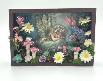 Fairycore Wall Art Mixed Media Shadow Box
