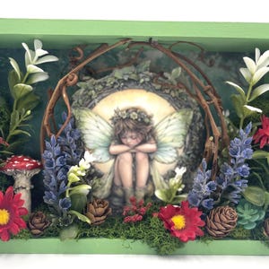 Fairycore Wall Art Mixed Media Shadow Box