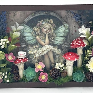 Fairycore Wall Art Mixed Media Shadow Box