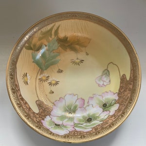 Exquisite Nippon Hand-painted Large Bowl - 10”